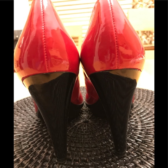 NEW NINE WEST PATENT Sz8.5M HEELS - Picture 6 of 8